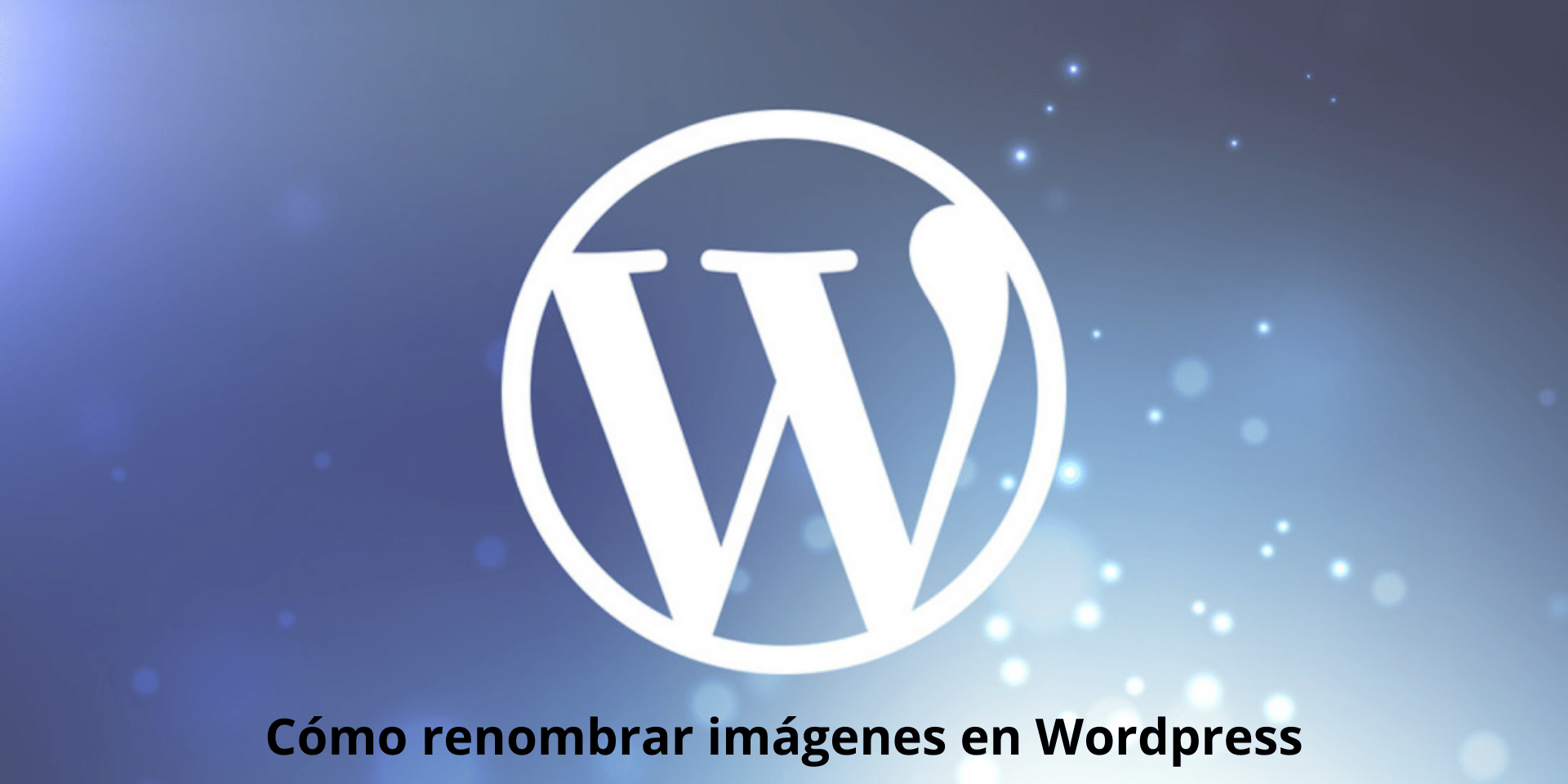 Cómo renombrar imágenes en WordPress